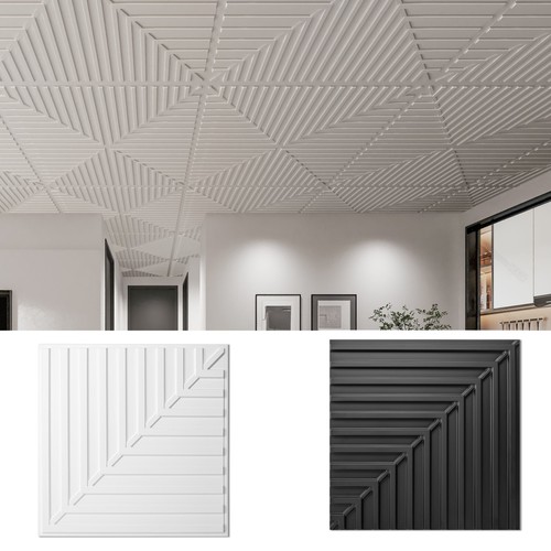 Art3d pack 24x24 pvc - 12-pack,