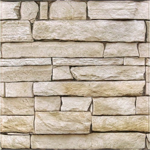 Faux stone wall - 3d, peel
