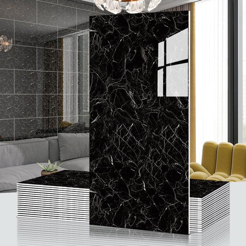 Black marble peel and stick - black,