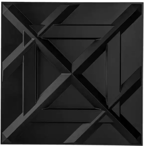 Art3d black square pvc wall - art3d,