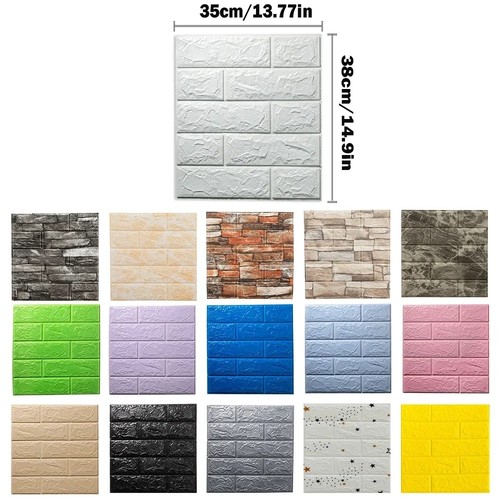 Share 10pcs faux brick - 10pcs, foam
